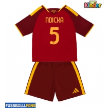 AS Roma Evan Ndicka #5 Heimtrikotsatz Kinder 2026-27 Kurzarm (+ Kurze Hosen)